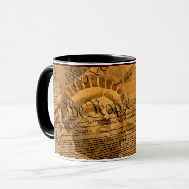 Wir, die amerikanische Verfassung Tasse (Vorderseite Links)