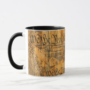 Wir, die amerikanische Volksverfassung Rustikales Tasse
