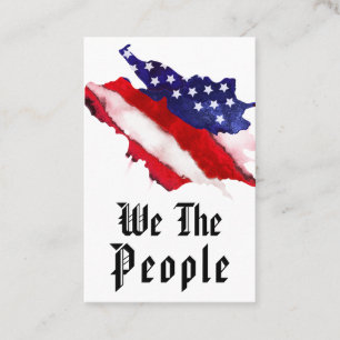 *~* wir die Leute-Aquarell amerikanische Visitenkarte
