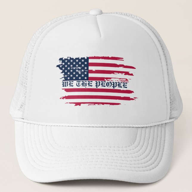 Wir, die Leute Baseball Hat - Patriotic Trucker Ca Truckerkappe (Vorderseite)