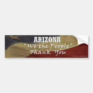 "Wir die Leute" danken Ihnen. Arizona Autoaufkleber