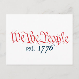 Wir, die Leute, die am meisten. 1776 Postkarte