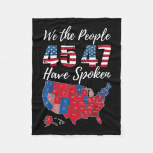 Wir, die Leute haben gesprochen US Wahl 2024 Karte Fleecedecke