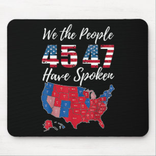 Wir, die Leute haben gesprochen US Wahl 2024 Karte Mousepad