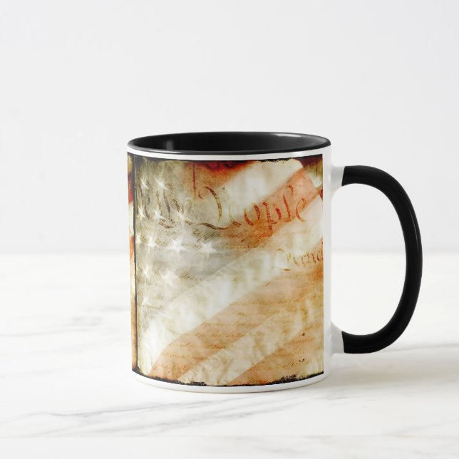 Wir die Leute mit amerikanischer Flagge Tasse (Rechts)