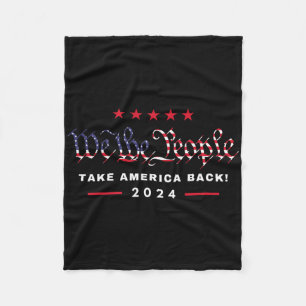 Wir, die Leute nehmen Amerika Ck 4. Juli Trump Fleecedecke