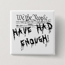 Wir, die Leute! Schaltfläche für politischen Prote