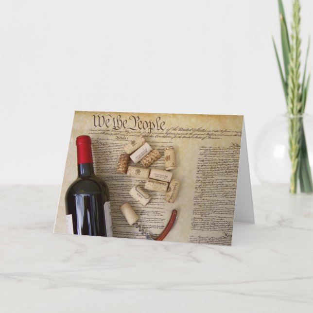 Wir die Leute-Wein-Gruß-Karte! Karte (Vorderseite)