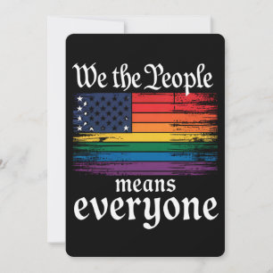 Wir, die Menschen, bedeuten, dass alle USA LGBTQ-F Einladung