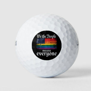 Wir, die Menschen, bedeuten, dass alle USA LGBTQ-F Golfball