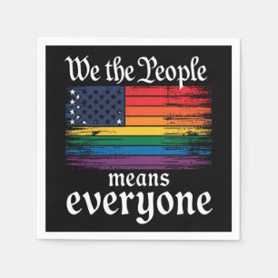 Wir, die Menschen, bedeuten, dass alle USA LGBTQ-F Serviette