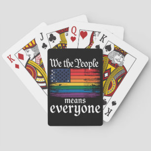 Wir, die Menschen, bedeuten, dass alle USA LGBTQ-F Spielkarten