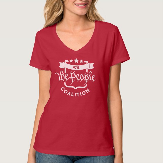 Wir, die Menschen Deep Red American Apparel Women' T-Shirt (Vorderseite)