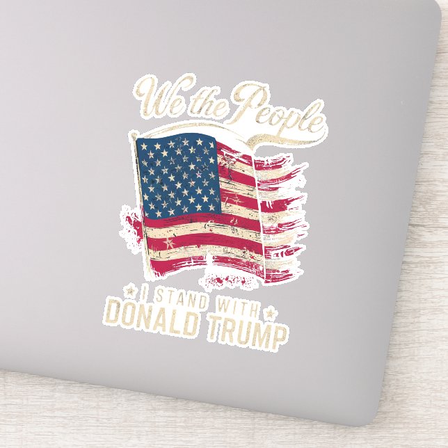 Wir, die Menschen, die ich mit Donald Trump stehe, Aufkleber (Detail)