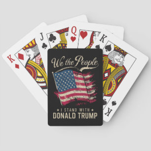 Wir, die Menschen, die ich mit Donald Trump stehe, Spielkarten
