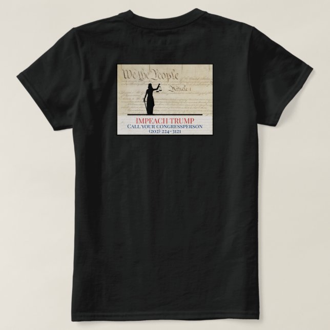Wir, die Menschen, die Trump-Kongress Lady Justice T-Shirt (Design Rückseite)
