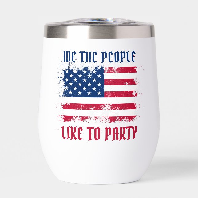 Wir die Menschen Funny Distressed USA Flag 4. Juli (Vorderseite)