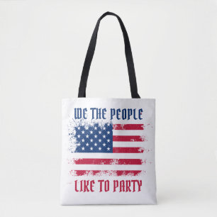 Wir die Menschen Funny Distressed USA Flag 4. Juli Tasche