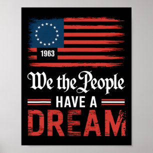 Wir, die Menschen haben einen Traum schwarze Gesch Poster