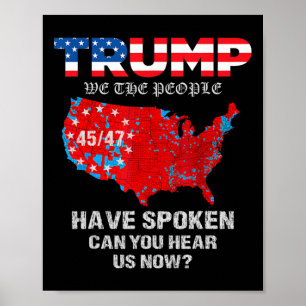 Wir, die Menschen haben Karte der Wahlen 2024 gesp Poster
