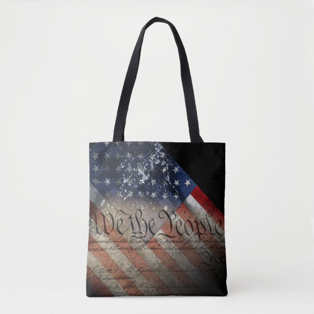 WIR DIE MENSCHEN Moderne und Betsy Ross Amerikanis Tasche (Vorderseite)