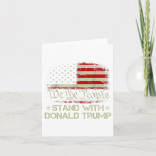 Wir, die Menschen stehen mit Donald Trump 2024 Ame Karte