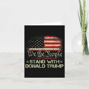 Wir, die Menschen stehen mit Donald Trump 2024 Ame Karte