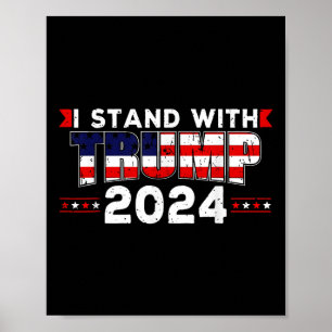 Wir, die Menschen stehen mit Donald Trump 2024 Ame Poster