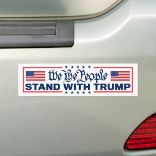 Wir, die Menschen, stehen Trump 2024 gegenüber Autoaufkleber