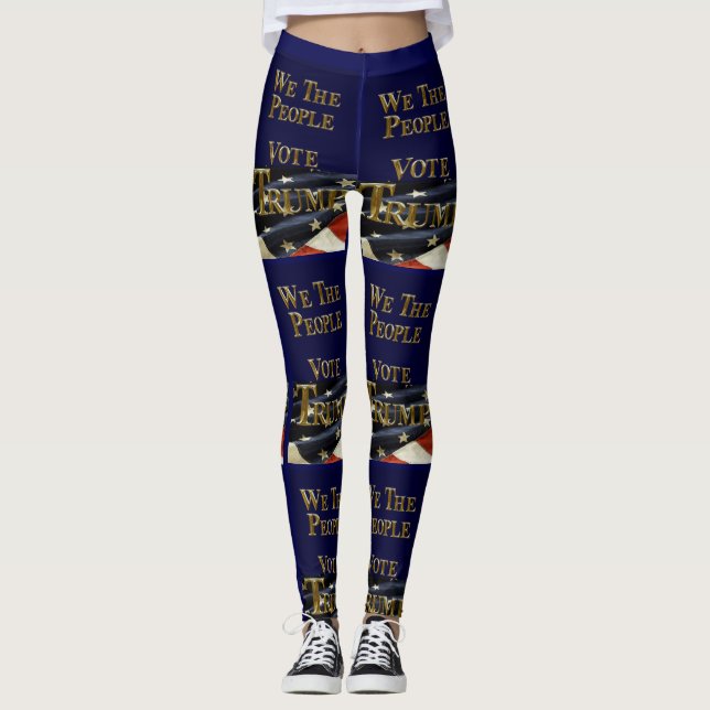 WIR DIE MENSCHEN STIMMEN TRUMP LEGGINGS (Vorderseite)