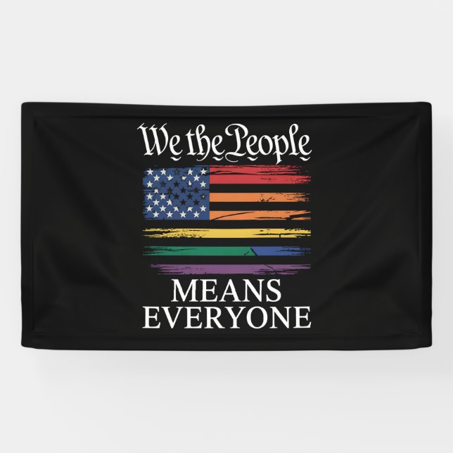 Wir, die Menschen, verstehen jeden LGBTQ-Stolz Banner (Horizontal)