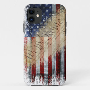 WIR DIE MENSCHEN Vintage amerikanische Flagge Case-Mate iPhone Hülle