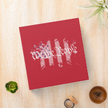Wir, die People American Peace Flag 3 Ring Binder