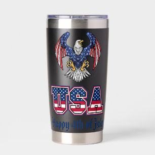 Wir, die People USA Flag und der Adler Thermobecher