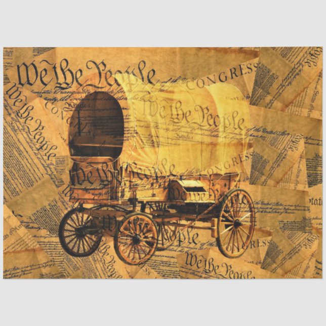 Wir, die Volksverfassung, deckten Wagon ab Seidenpapier (Vorderseite)