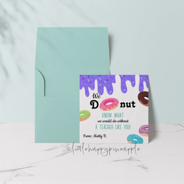 Wir Donut Know Lehrer Danke Karte (Von Creator hochgeladen)