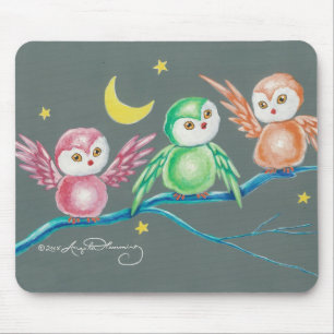 Wir drei Eulen Mousepad