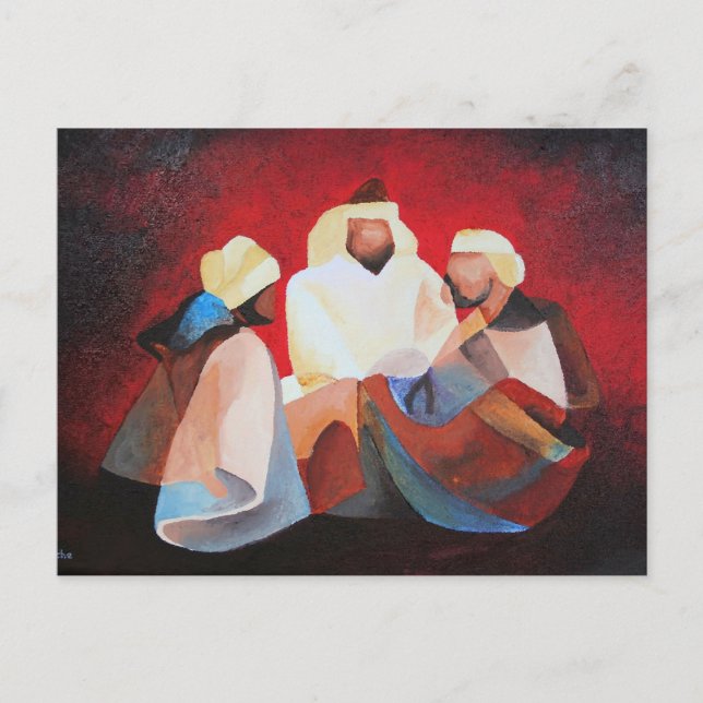 Wir drei Könige die weissten Weihnachtsmänner Postkarte (Vorderseite)