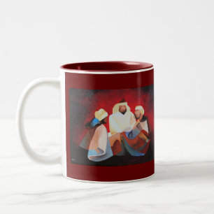 Wir drei Könige die weissten Weihnachtsmänner Zweifarbige Tasse
