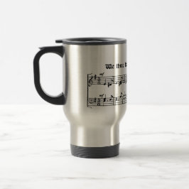 Wir drei Könige Orient sind, Blatt-Musik-Tasse Reisebecher