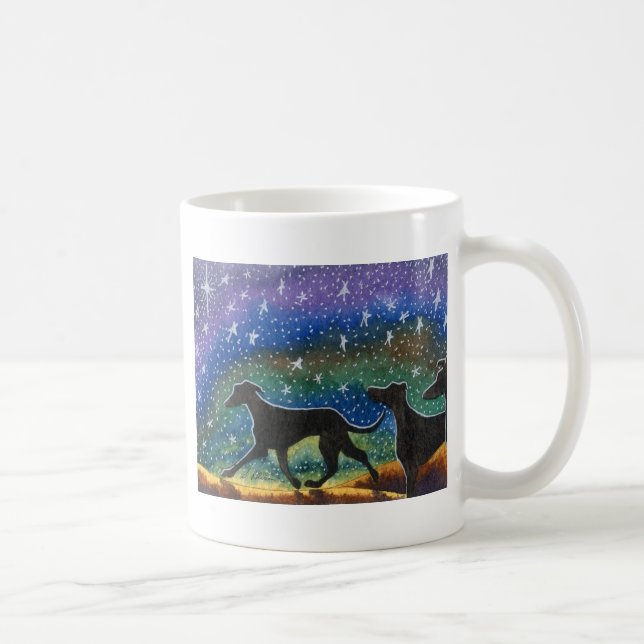 Wir drei Windhundhunde Kaffeetasse (Rechts)