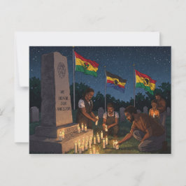 Wir ehren unsere Vorfahren. Junetezehnt Postkarte