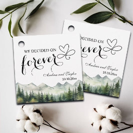 Wir entschieden uns für ewig elegante Hochzeit Geschenkanhänger