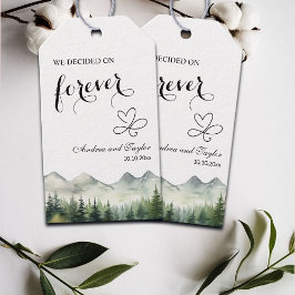 Wir entschieden uns für ewig elegante Hochzeit Geschenkanhänger