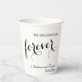 Wir entschieden uns für ewig elegante Hochzeit Pappbecher
