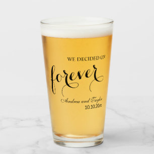 Wir entschieden uns für Forever Elegant Hochzeit Glas