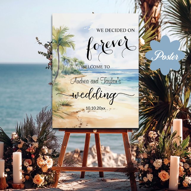 Wir entschieden uns für Forever Elegant Hochzeitsb Poster (Von Creator hochgeladen)