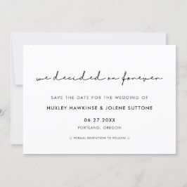 Wir entschieden uns für immer für einen modernen M Save The Date