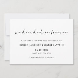 Wir entschieden uns für immer für einen modernen M Save The Date