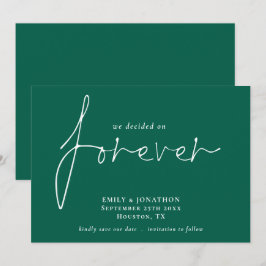 Wir entschieden uns Save the Date für Forever Emer